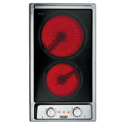 De Longhi AVI 23-2 Linea Domino Piano Cottura Radiante in Vetroceramica 2 Piastre 30 cm Acciaio inox