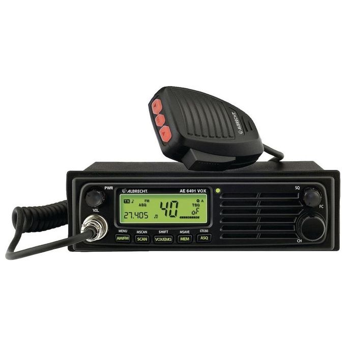 Albrecht 12648.01 AE 6491 VOX Autoradio CB con funzione VOX display LCD retroilluminato 12 24 V bande AM FM colore Nero