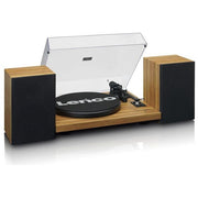 Lenco Giradischi Wood Ls-500 Con 2 Diffusori Separati Bluetooth 2x30 Watt