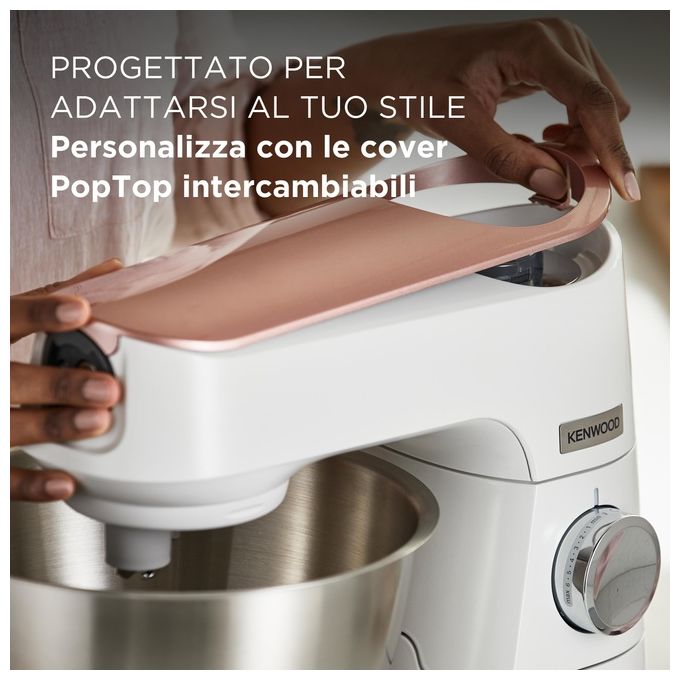 Kenwood KVL65.001WH Titanium Chef Baker XL Lite Impastatrice Planetaria 1200W ciotola 7L bilancia integrata 6 velocita' colore Bianco