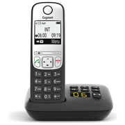 Gigaset S30852-H2830-B101 A690A Telefono Cordless Analogico con Segreteria Telefonica Vivavoce ECO DECT colore Nero
