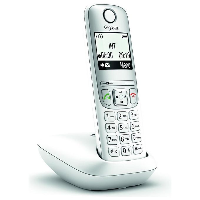 Gigaset S30852-H2810-B102 A690 Telefono senza fili DECT con schermo LCD e tastiera illuminata colore Bianco