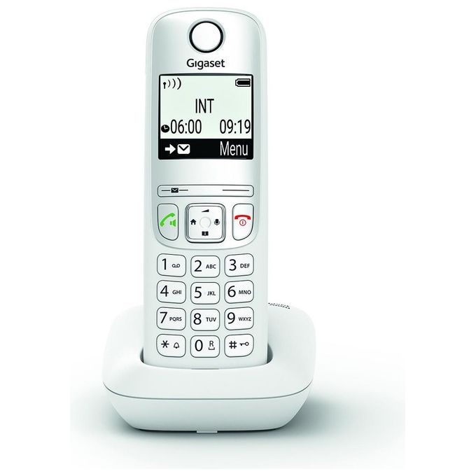 Gigaset S30852-H2810-B102 A690 Telefono senza fili DECT con schermo LCD e tastiera illuminata colore Bianco