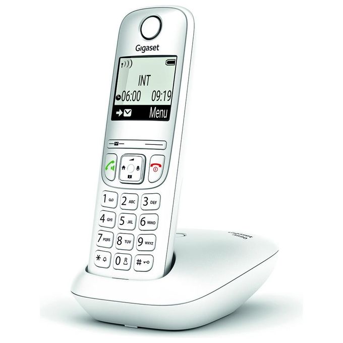 Gigaset S30852-H2810-B102 A690 Telefono senza fili DECT con schermo LCD e tastiera illuminata colore Bianco