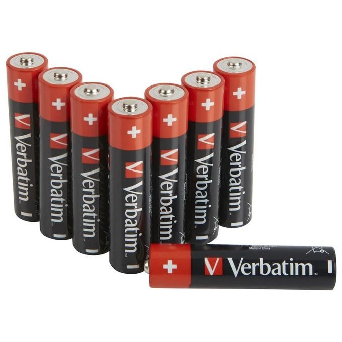 Verbatim Batteria Mono Splituso Mini Stilo AAA 8 Pezzi
