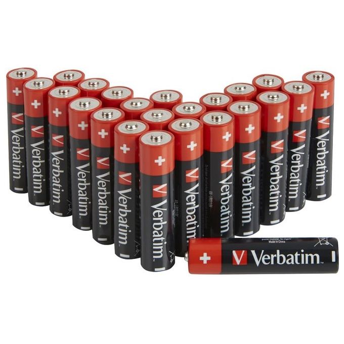 Verbatim Batterie Alcaline Mignon AA LR6 24 Pezzi