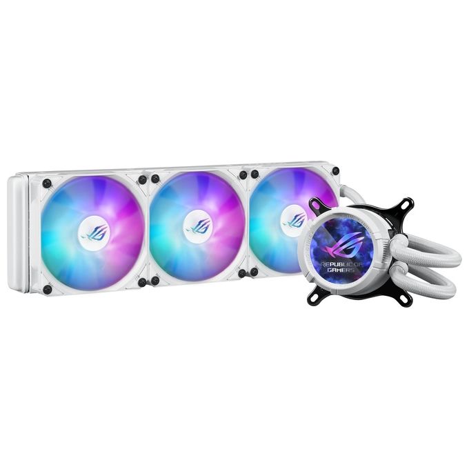 ASUS 90RC00W2-M0UAY0 ROG Strix LC III 360 Raffreddatore Liquido AIO 3 Ventole 120 mm Display LCD Programmabile ARGB Bianco
