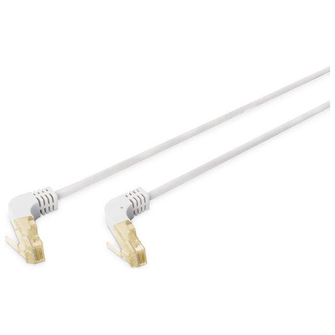 DIGITUS cavo rete s-ftp cat.6a doppia schermatura lsoh colore grigio mt. 15 connettore 90°