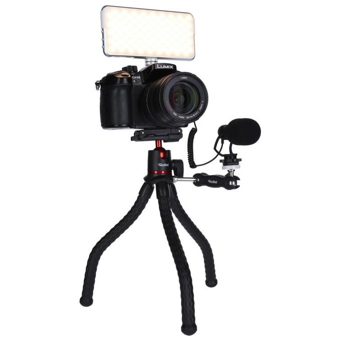 Rollei Monkey Pod 2 Mini Treppiede Flessibile con Supporto per Smartphone Testa a Sfera e Connettore da 1-4