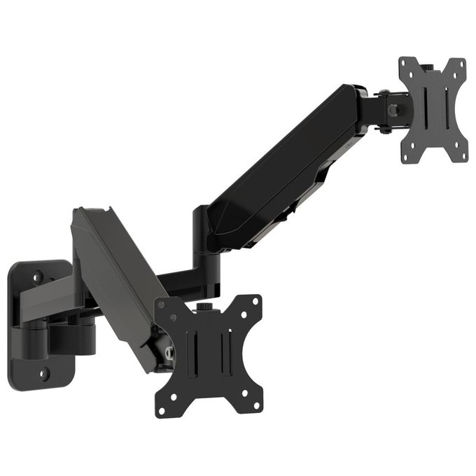 Multibrackets 0037 M Monitormount Wall Basic Dual Supporto Monitor a Parete Doppio 17'' 32'' VESA 75x75 100x100 16 Kg colore Nero