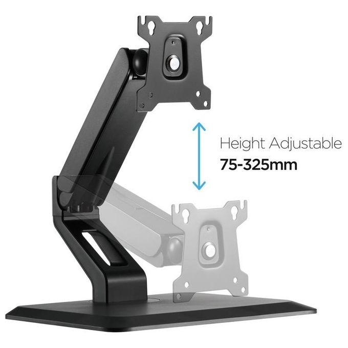 Multibrackets 9998 M Deskstand Touch Basic Supporto da Tavolo per Monitor Touch 17-32'' VESA 75x75 100x100 Regolabile Altezza Rotazione Gestione Cavi colore Nero