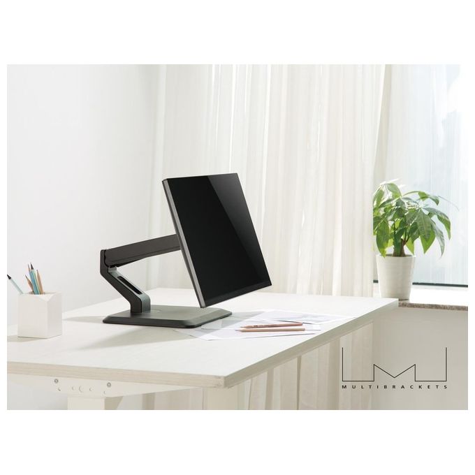 Multibrackets 9998 M Deskstand Touch Basic Supporto da Tavolo per Monitor Touch 17-32'' VESA 75x75 100x100 Regolabile Altezza Rotazione Gestione Cavi colore Nero