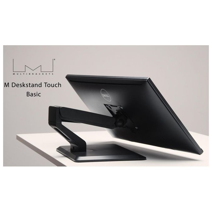 Multibrackets 9998 M Deskstand Touch Basic Supporto da Tavolo per Monitor Touch 17-32'' VESA 75x75 100x100 Regolabile Altezza Rotazione Gestione Cavi colore Nero