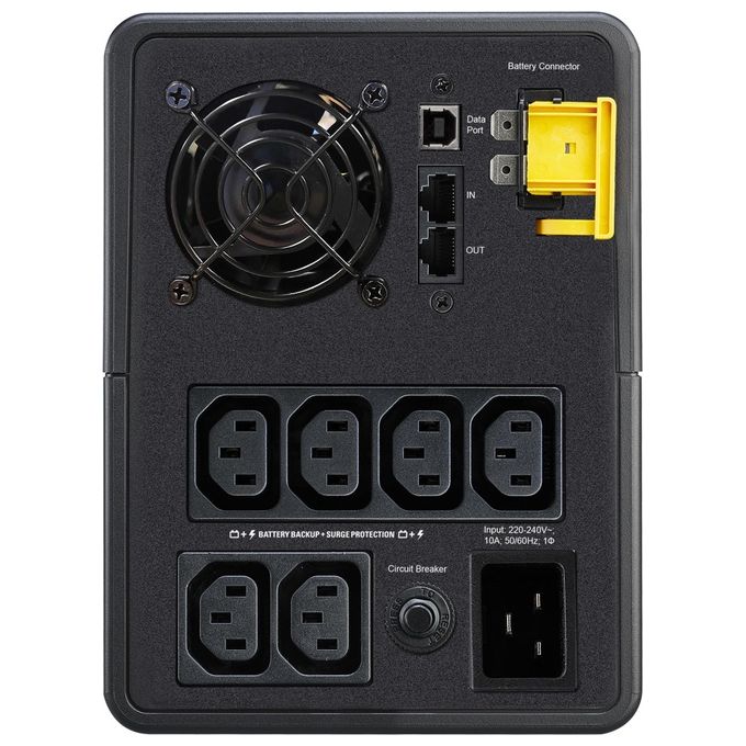 APC BX2200MI Back-UPS Gruppo di Continuita' UPS Linea Interattiva 2200 VA 1200 W AVR 6 Prese IEC C13 colore Nero