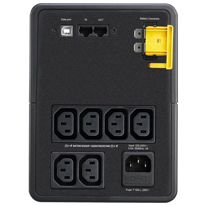 APC BX1200MI Back-UPS Gruppo di Continuita' UPS Linea Interattiva 1200VA 650W AVR 6 Prese IEC USB protezione linea dati colore Nero