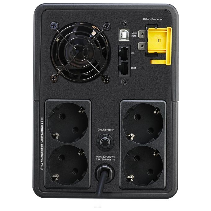 APC BX1600MI-GR Gruppo di Continuita' UPS Linea Interattiva 1600VA 900W AVR 4 Prese Schuko Batteria VRLA colore Nero