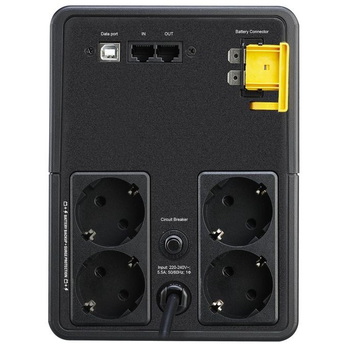 APC BX1200MI-GR Back-UPS Gruppo di Continuita' UPS 1200 VA 650 W AVR 4 Prese Schuko Protezione Sovratensioni colore Nero