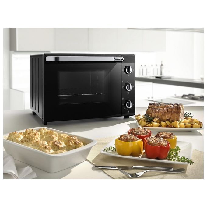 De'Longhi EO40112.BK Forno Elettrico Ventilato 40 L 2000 W Grill Convezione Timer 120 min colore Nero