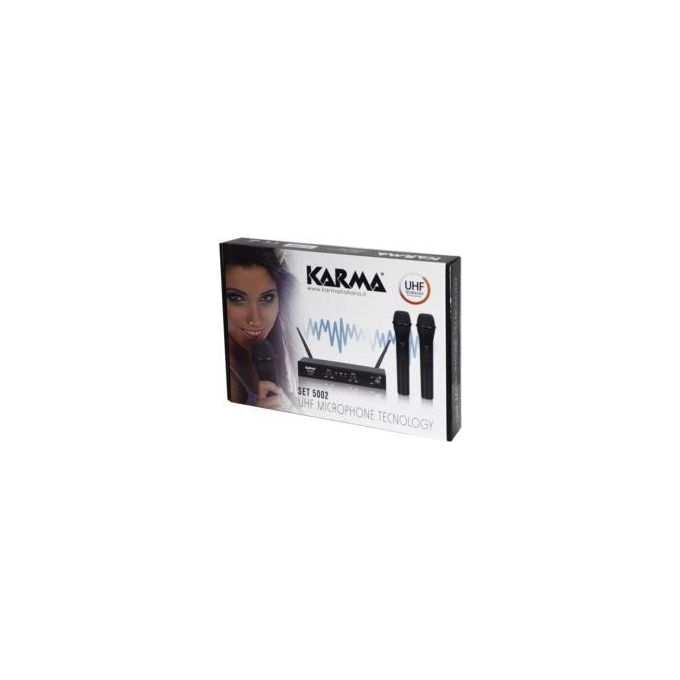 Karma SET 5002 Doppio Radiomicrofono Palmare UHF 96 dB 50 m Banda UHF colore Nero