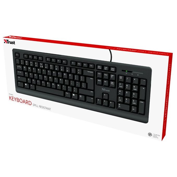 Trust Primo Tastiera Usb Qwerty Inglese Nero