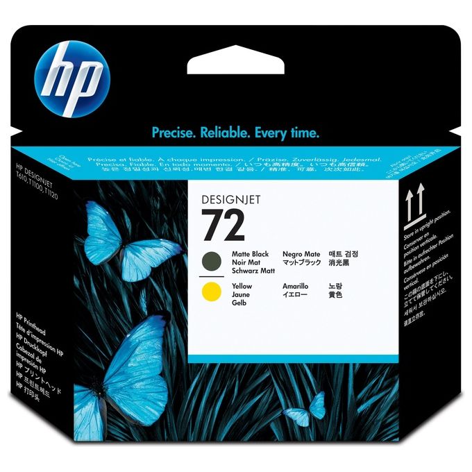 Hp testina di stampa hp 72 Nero opaco e giallo