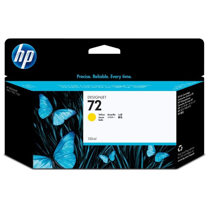 HP C9373A 72 Cartuccia Inchiostro Vivera per Plotter DesignJet 130 ml colore Giallo
