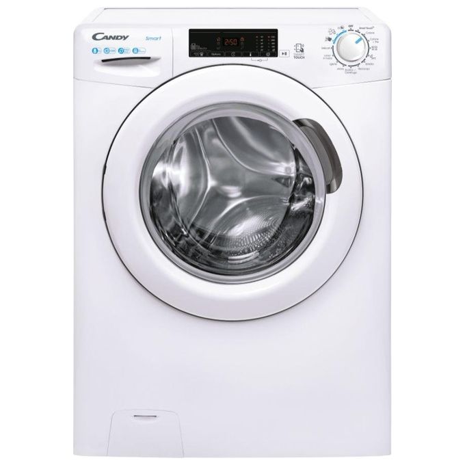 Candy Smart  CSS128TE-11 Lavatrice a carica frontale 8 Kg classe D 1200 giri 16 programmi Kilo detector controllo remoto Bianco 60x52x85