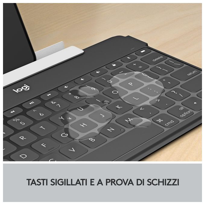 Logitech 920-010041 Keys-To-Go Tastiera Bluetooth QWERTY Italiano per iPhone iPad Apple TV colore Rosa