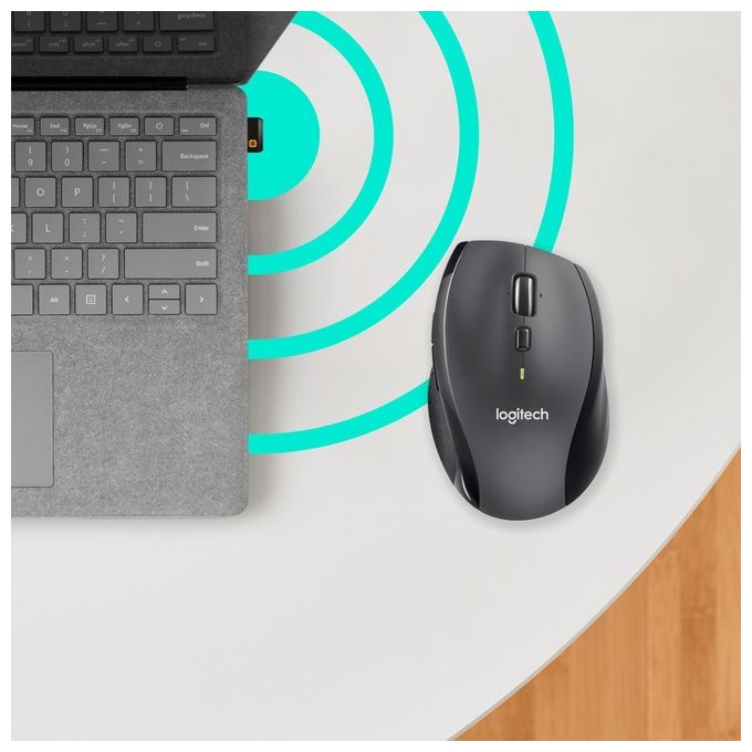 Logitech M705 Marathon Mouse Wireless Ottico 1000 DPI Ergonomico Mano Destra Unifying 2.4 GHz colore Antracite