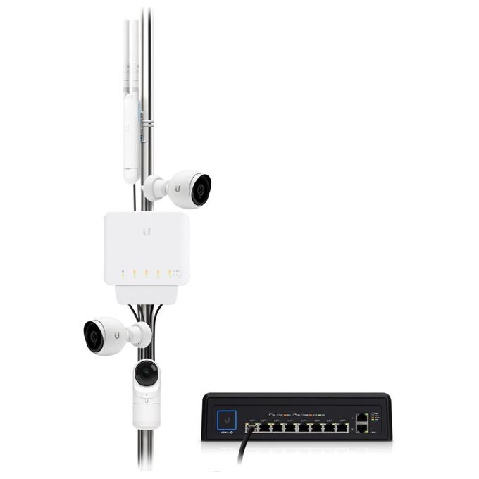 Ubiquiti USW-FLEX UniFi Switch Gestito L2 5 Porte Gigabit Ethernet PoE 46W IP55 colore Bianco
