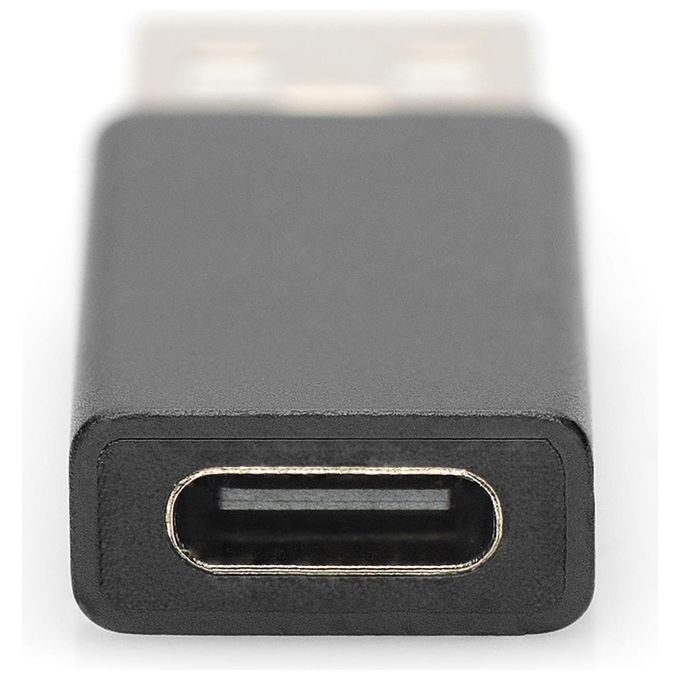 Digitus AK-300524-000-S Adattatore USB A Maschio a USB-C Femmina USB 3.0 5 Gbit-s 15W Alluminio colore Nero