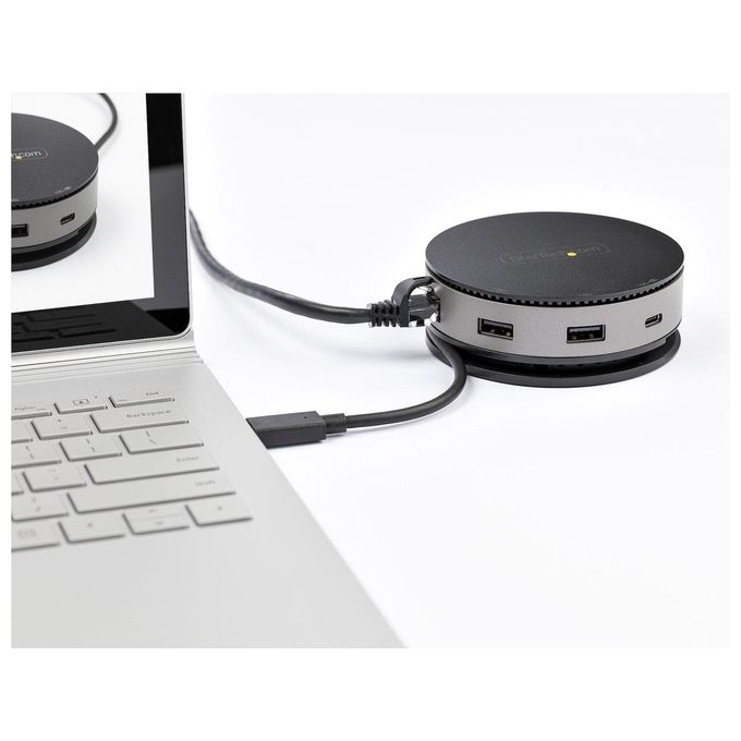 StarTech DKT31CHDVCM Mini Docking Station USB-C HDMI DisplayPort 4K 60Hz VGA 75W Power Delivery 3x USB 3.2 Gigabit Ethernet colore Nero