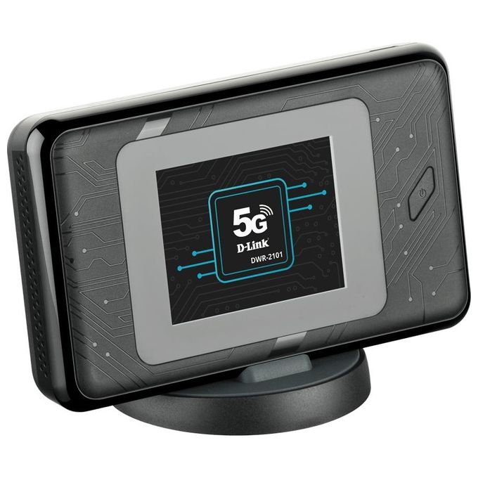 D-Link DWR-2101 Hotspot Mobile 5G Wi-Fi 6 AX1800 Velocita' fino a 1,6 Gbps Batteria 5260 mAh Touchscreen 2,4 pollici colore Nero