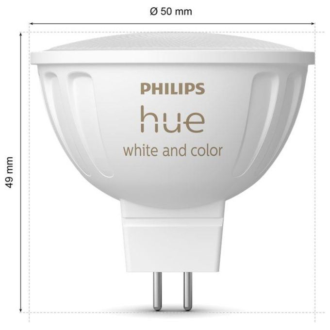 Philips Hue White and Color Ambiance MR16 Faretto Connesso Confezione da 2