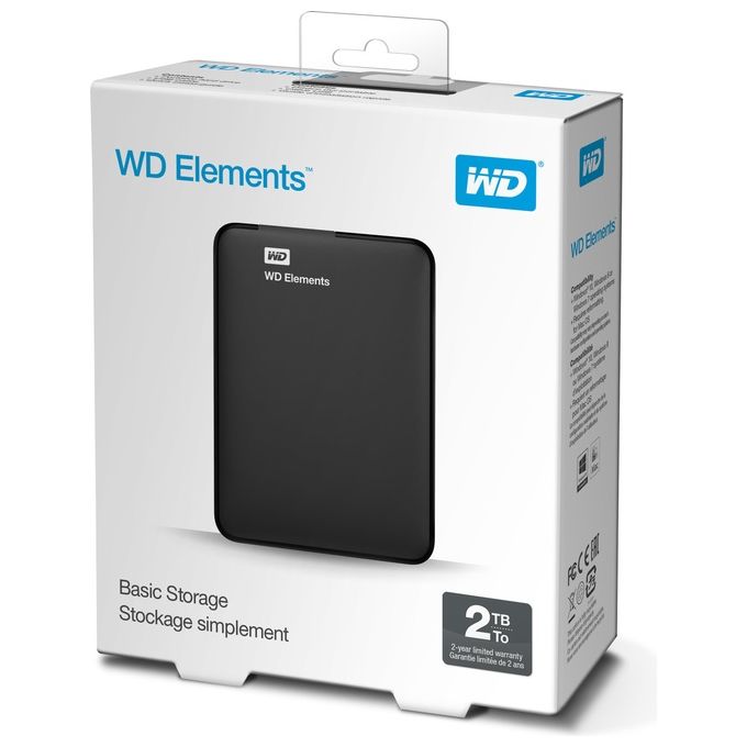 Wd Elements Portable Se 2tb Hard disk esterno portatile Usb 3.0 2,5''
