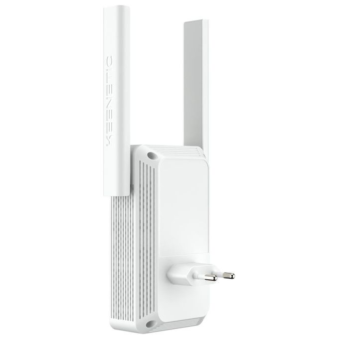 Keenetic KN-3411-01-EU Buddy 6 Ripetitore Wi-Fi Mesh 6 AX3000 con Porta Ethernet Gigabit Velocita' 3000 Mbit-s Dual-band 2.4 GHz 5 GHz colore Bianco Grigio