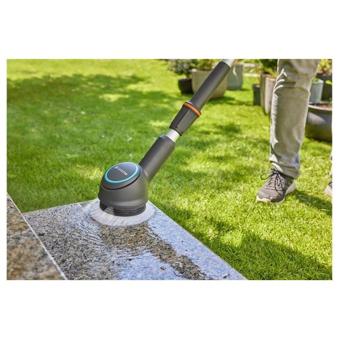 Gardena 14847-20 Spazzola a disco soft per idropulitrici AquaBrush Setole in nylon morbido larghezza 17 cm colore Grigio-Turchese