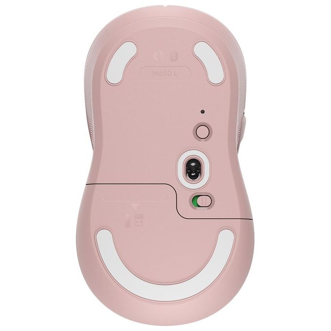 Logitech 910-006237 Signature M650 L Mouse Wireless Full Size Bluetooth Logi Bolt Clic Silenziosi 5 Tasti colore Rosa