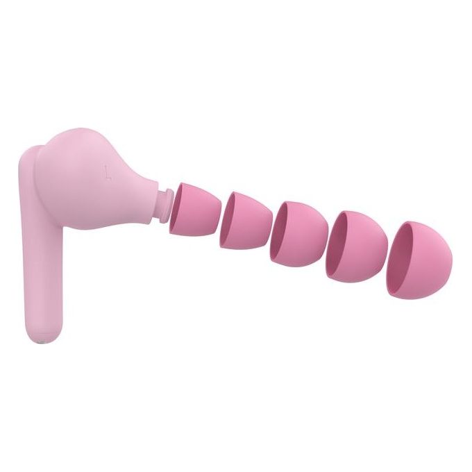 Belkin AUC011BTPK SoundForm Nano 2 Auricolari Bluetooth per Bambini con Microfono Volume Sicuro 85 dB IPX5 Autonomia 28 Ore Colore Rosa
