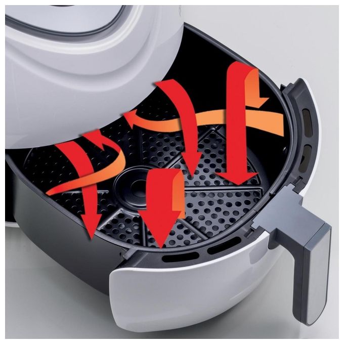 Ariete 00C461803AR0 Friggitrice ad aria XXL 7 L 1800 W Display LCD Comandi Touch Timer colore Bianco