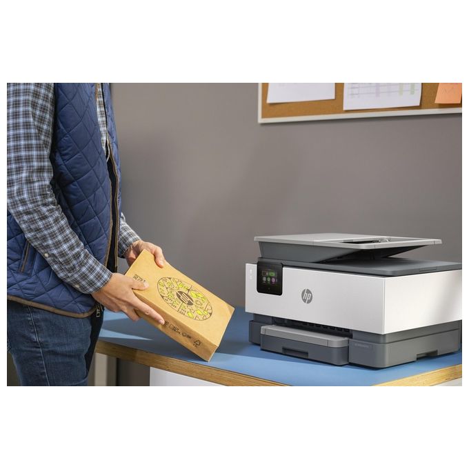 HP 4V2N0B OfficeJet Pro 9120b Stampante Multifunzione a Getto d'Inchiostro Colore con Stampa Fronte-Retro Automatica Wi-Fi Bluetooth ADF 4 Cartucce Risoluzione 4800x1200 DPI Schermo Touch 2.7'' colore Grigio