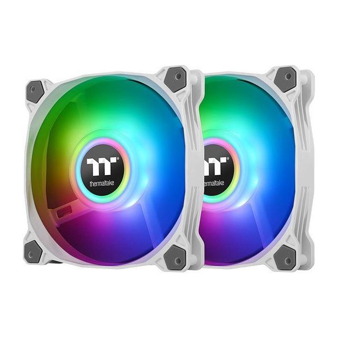 Thermaltake CL-F098-PL14SW-A Pure Duo 14 ARGB Ventola per PC Case 140 mm 1500 rpm 33.5 dB 4 pin PWM colore Bianco