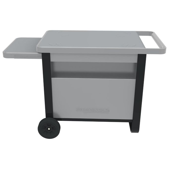 Campingaz 2000036959 Deluxe Trolley Carrello Barbecue Attitude e Plancha 2 Ripiani Estraibili 22 Kg colore Grigio