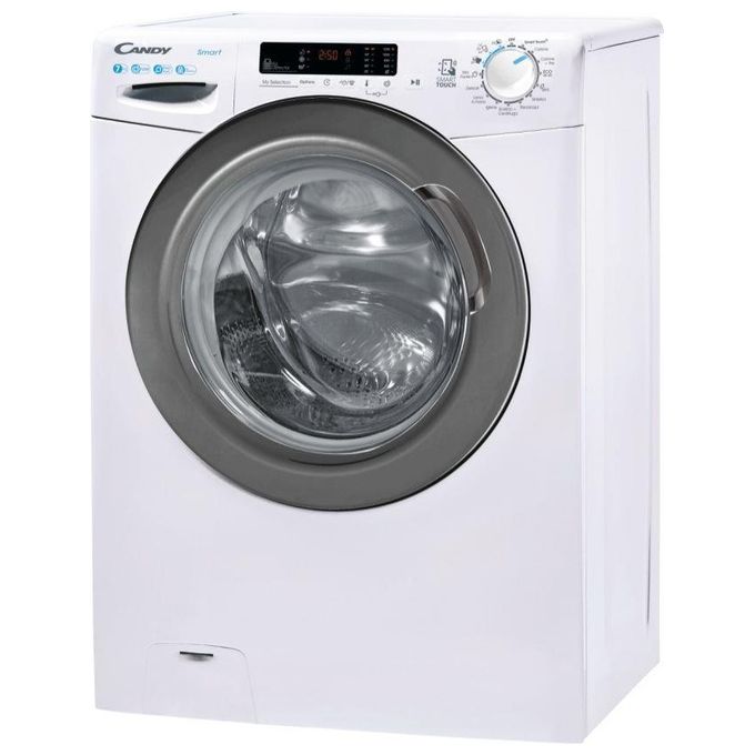 Candy CSS41272DWSE-11 - Lavatrice Slim a carica frontale 7 kg, 1200 rpm, Classe C, NFC, Vapore, (85x60x45 cm), Bianco
