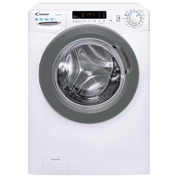 Candy CSS41272DWSE-11 - Lavatrice Slim a carica frontale 7 kg, 1200 rpm, Classe C, NFC, Vapore, (85x60x45 cm), Bianco