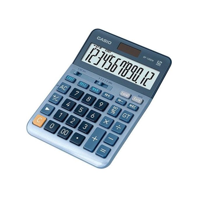 Casio Df-120em Calcolatrice da Tavolo Argento