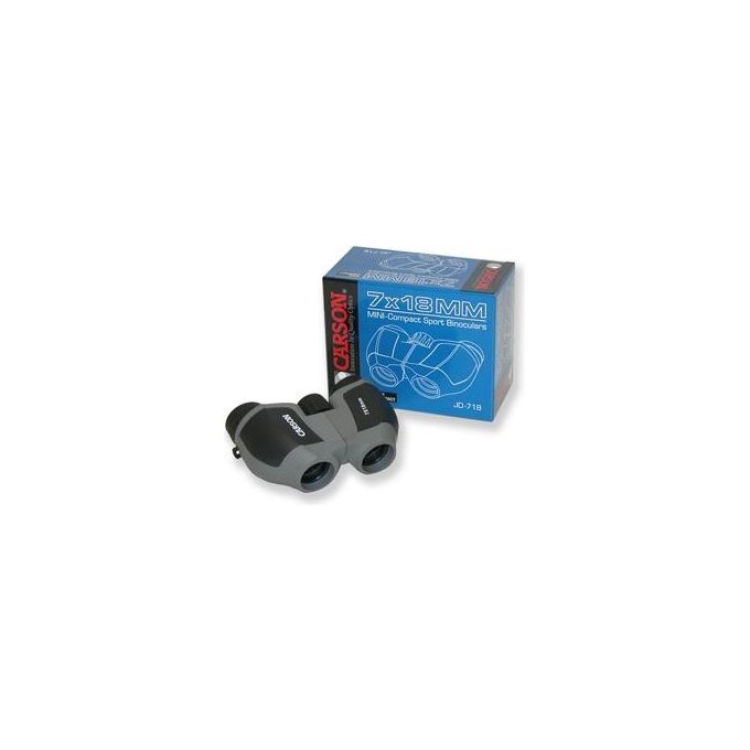 Carson JD-718 Mini Scout Binocolo 7x18 Prisma Porro Rivestimento Completo colore Nero Grigio