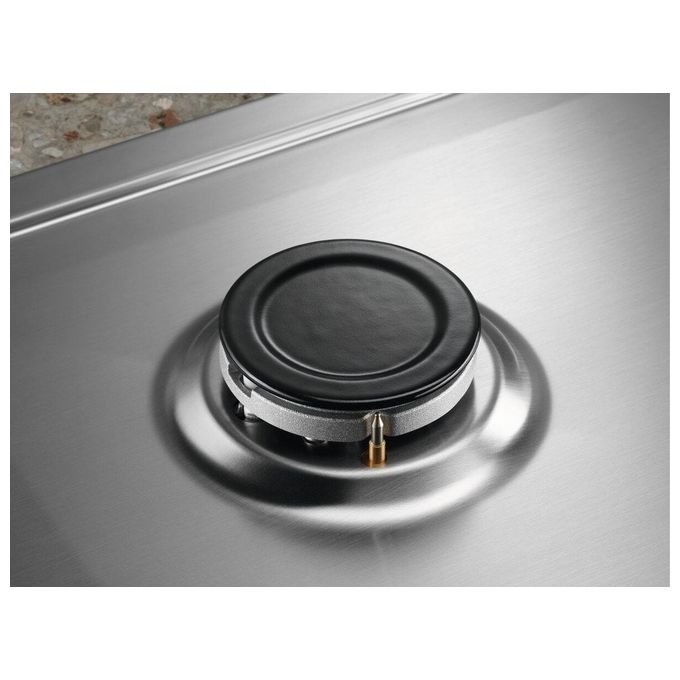 Electrolux EGS6434X Slim Profile 2.0 Piano cottura Gas 60 cm 4 fuochi Comandi Frontali Accensione Elettrica colore Acciaio Inox
