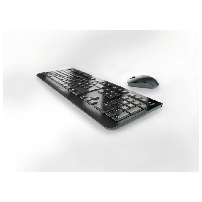 CHERRY JD-0710GB-2 DW 3000 Kit Tastiera e Mouse Wireless QWERTY UK 2.4 GHz 1200 DPI colore Nero