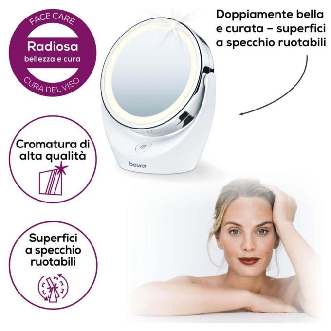 Beurer BS 49 Specchio Cosmetico con Luce 17,5x19x10cm